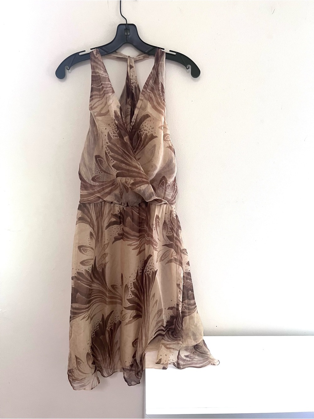 Ralph Lauren Black Lable Sleeveless Brown Floral Sheath Dress